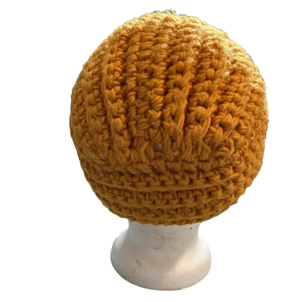 Knit Hat Turban Style Outerwear 100% Acrylic Warmth Stylish Mustard Yellow Gold